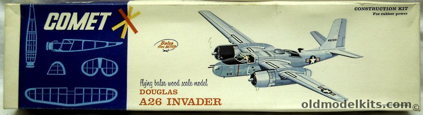 Comet Douglas A-26 Invader - 30 Inch Wingspan Flying Model, 3501 plastic model kit